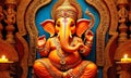 Alabuga Raja: Ganapati Bappa. Artificial intelligence. Royalty Free Stock Photo