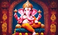 Alabuga Raja: Ganapati Bappa. Artificial intelligence. Royalty Free Stock Photo