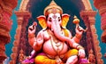 Alabuga Raja: Ganapati Bappa. Artificial intelligence. Royalty Free Stock Photo