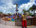 The Aladdin Magic Carpets ride in Magic Kingdom in Disney World Orlando, Florida