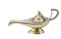 Aladdin magic lamp isolated on white Royalty Free Stock Photo