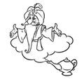 Aladdin Magic Lamp Jin old wizard Cloud cartoon