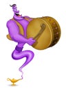 Aladdin magic lamp purple genie ramadan drummer night Ramadan Royalty Free Stock Photo