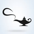 Aladdin magic lamp, Simple vector modern icon design illustration