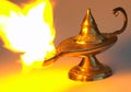 Aladdin's lamp - yellow version Royalty Free Stock Photo