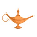 Aladdin\'s magic lamp. Oriental oil lamp.