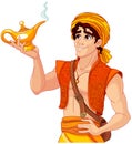 Aladdin and the Wonderful Lamp Royalty Free Stock Photo