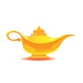 Aladdin Yellow Lamp Isolated Object Vector