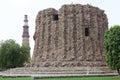 Alai Minar and Qutab Minar, Delhi, India Royalty Free Stock Photo