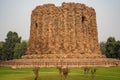 Alai Minar is an unfinished, incompleted monument within the Qutb Minar complex in New Delhi Royalty Free Stock Photo