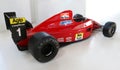 Alain Prost world champion red classic formula one racing car ferrari on display in Maranello Royalty Free Stock Photo