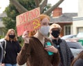 Participants at End Police Brutality rally and march in Alameda, CA Royalty Free Stock Photo