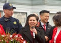 Alameda County Sheriff Yesenia Sanchez speaking at the first annual Lunar New Year parade