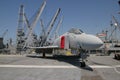 ALAMEDA, USA - MARCH 23, 2010: F-4 Phantom, aircraft carrier Hornet in Alameda, USA on March 23, 2010. Royalty Free Stock Photo