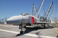 ALAMEDA, USA - MARCH 23, 2010: F-4 Phantom, aircraft carrier Hornet in Alameda, USA on March 23, 2010. Royalty Free Stock Photo