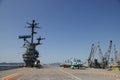 ALAMEDA, USA - MARCH 23, 2010: flight deck, aircraft carrier Hornet in Alameda, USA on March 23, 2010. Royalty Free Stock Photo