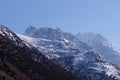 Alamedin river gorge autumn mountain landscape