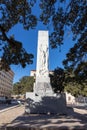 Alamo Cenotaph Monument in white at the Alamo Plaza in San Antonio, USA Royalty Free Stock Photo