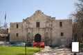 The Alamo entrance iconic historic fort where the belligerent battle between Mexico and Texas took place in 1836