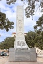 Alamo Heroes Cenotaph Memorial of Travis, Crocket, and other members of the Battle of the Alamo Royalty Free Stock Photo