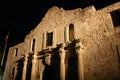 Alamo illuminated at night