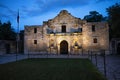 Alamo mission in San Antonio at night