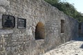 The Alamo, outside wall of the historic mission in San Antonio, Texas