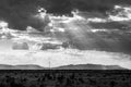 Alamogordo to El Paso Highway 54 Sunrays Monochrome