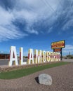 Alamogordo sign at city limit in New Mexico