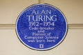 Alan Turing Blue Plaque in London Royalty Free Stock Photo