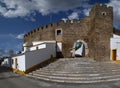 Alandroal castle walls, main gate and stairs