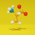 Alanine L-alanine, Ala, A amino acid molecule. 3D rendering