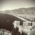 Alanya cityscape. Cleopatra's beach