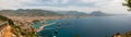 Alanya harbor panorama. View from Alanya Castle, Turkey