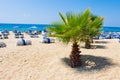 Alanya Kleopatra beach in summer resort in Turkey Royalty Free Stock Photo