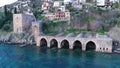 Alanya, Old shipyard and Alanya Fort.