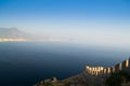 Alanya peninsula, Alanya, Turkey. Tourist ships on the Mediterranean Sea