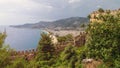 Alanya Town view from Alanya Castle in Turkey