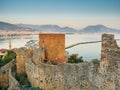 Alanya, Turkey. Beautiful view of the walls of the ancient fortress Alanya castle, the Red Tower KÃÂ±zÃÂ±l Kule