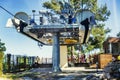 Alanya, Turkey, 05/08/2019: Cable car station on a bright sunny day, blue sky