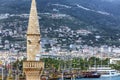 Alanya, Turkey, 05/07/2019: City port, tourist place, embankment. View from above Royalty Free Stock Photo