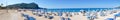 Alanya,Turkey - 08.01.2023: Cleopatra beach with nice sand and blue sea. Alanya, Antalya, Turkey
