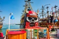 Alanya, Turkey - July 21, 2021: Pirate ships for tourists in the port of Alanya on the Mediterranean Sea, Turkey Royalty Free Stock Photo