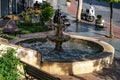 Classic garden fountain in the park at Damlatas Cd and Bostancipinari Cd streets intersection