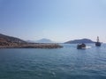 Alanya/Turkey - 13.september 2019: Cruising near Cleopatra beach in Alanya