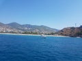 Alanya/Turkey - 13.september 2019: Cruising near Cleopatra beach in Alanya