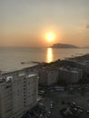 Alanya/Turkey - 11.9.2019 - Sunset from hotel `Diamond Hill resort` Royalty Free Stock Photo