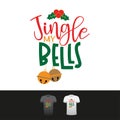 Jingle my bells - Calligraphy phrase for Christmas. Royalty Free Stock Photo