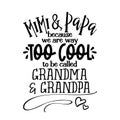 Mimi and papa because we are way too cool to be called grandma and grandpa Royalty Free Stock Photo