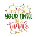 Don`t get your tinsel in a tangle Royalty Free Stock Photo